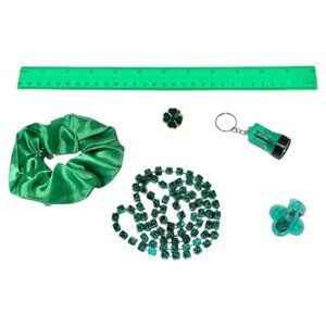 GOOD LUCK Green Jewelry and Accessory Bundle